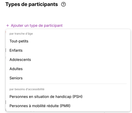 Participant types (1)