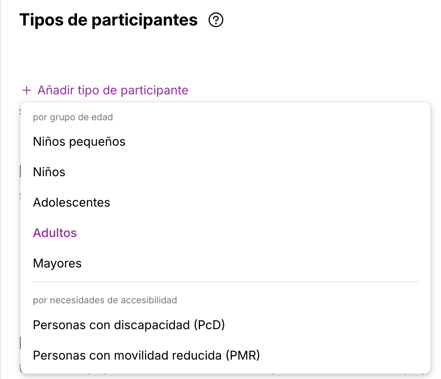 Participant types (3)